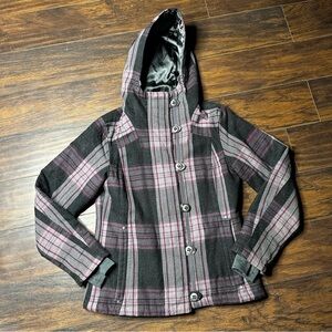 Columbia Plaid Flannel Hooded Jacket